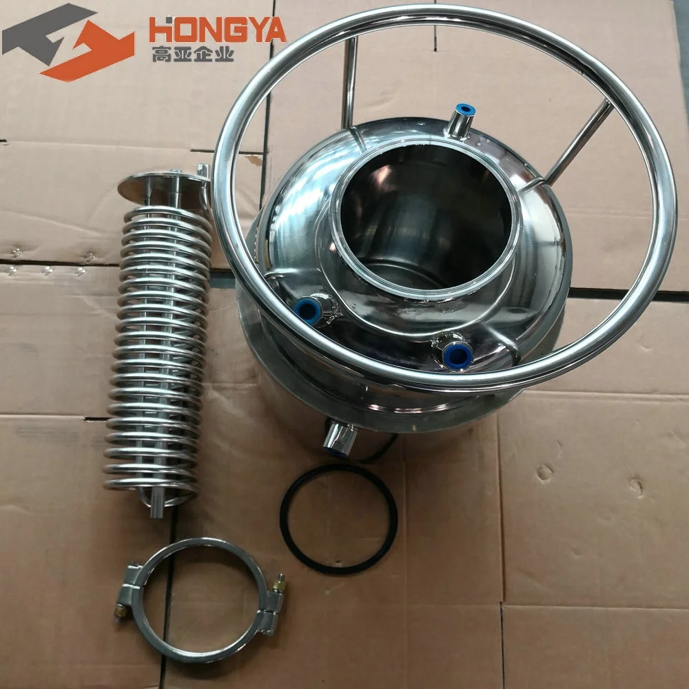Stainless Steel 25LB-200LB Double Jacketed Solvent Recovery Tanks WITH Condensing Coil for Closed Loop Extractor System