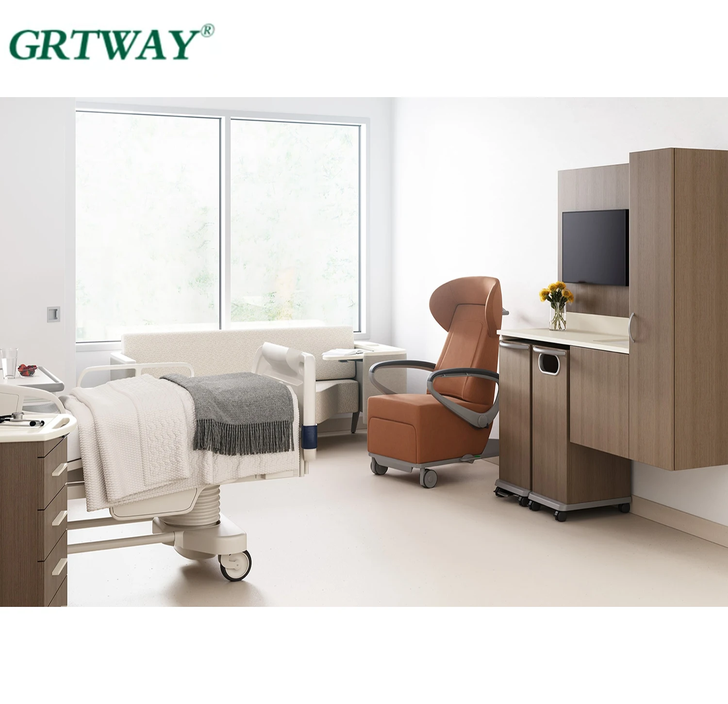 YL009 Factory Supplies Hospital Furniture Custom Made Patient Room Medical Healthcare Hospital Furniture