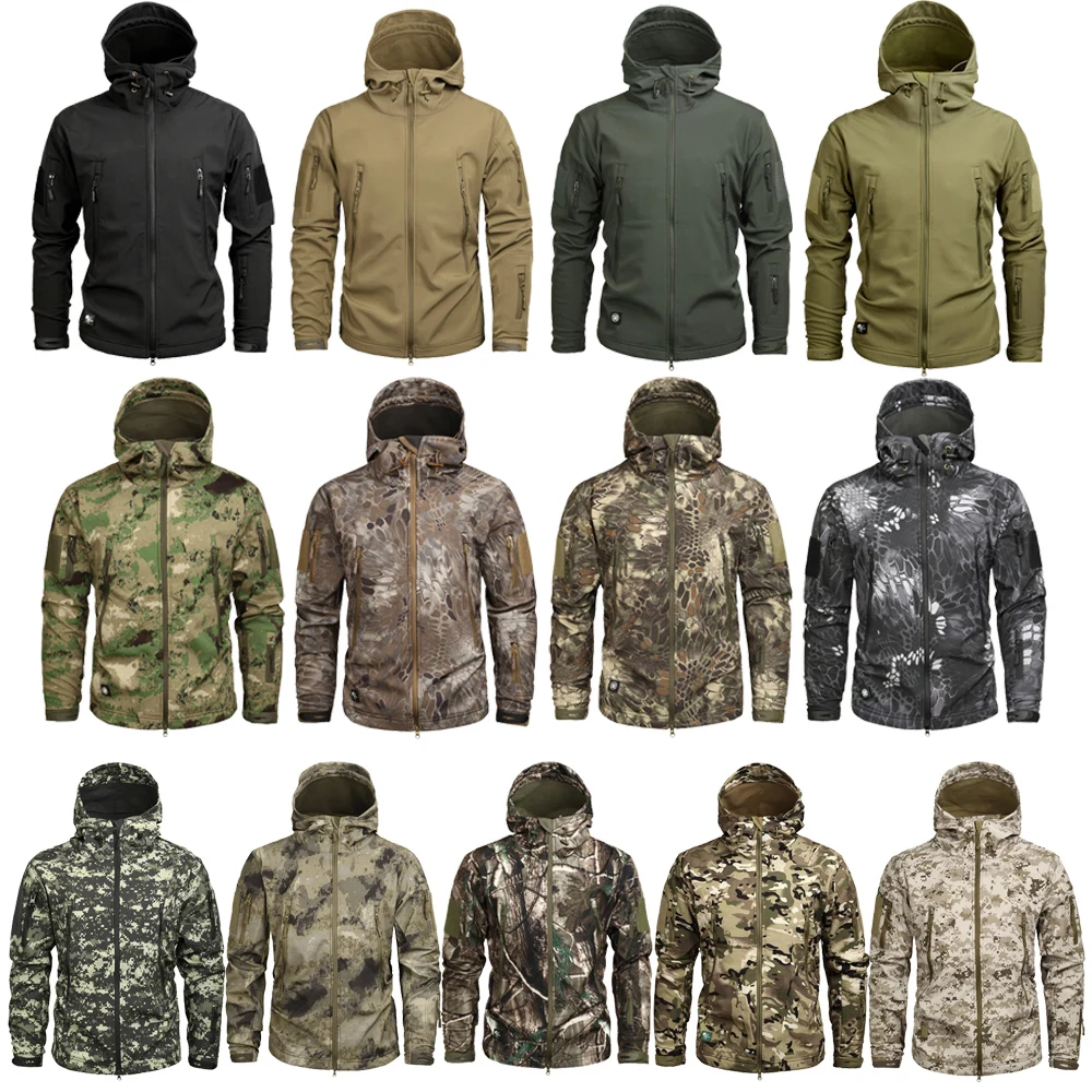 Multicam Камуфляж TAD V4.0 Shark Skin Военная Тактическая Куртка Softshell Пальто Ветрозащитный Водонепроницаемый Армия Туризм С