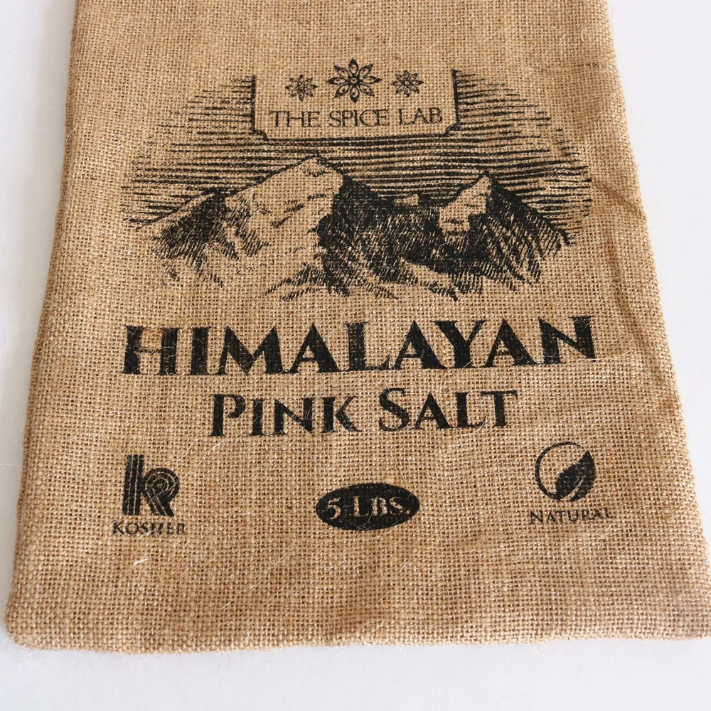 Wholesale Nature Printed Eco-friendly Drawstring Gunny Jute Bags For Potato