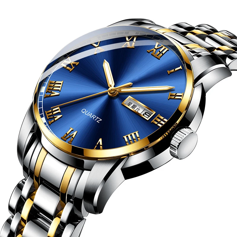 Stainless Steel Luxury Waterproof Quartz Oem Brand Hands Wristwatches Custom Logo Wrist Watch Men
