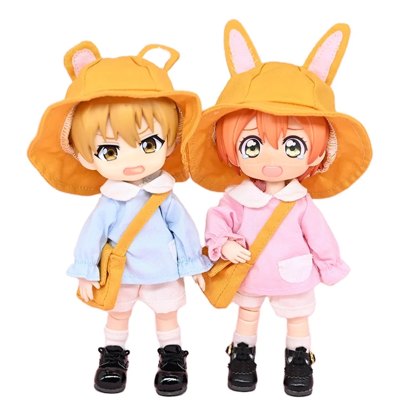 China Supplier Custom Bjd 1/12 Ob11 Doll Clothes Fashion Casual And Simple Color Suit Oem Odm Bjd Blythe Doll Clothes And Shoes