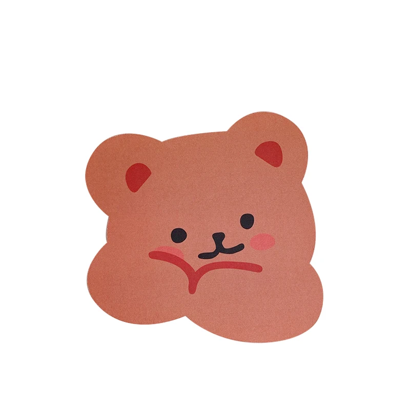 Game Girl Heart Cartoon Mouse Pad Funny Little Bear Mouse Pads For Desk Circular Small Mouse Pads