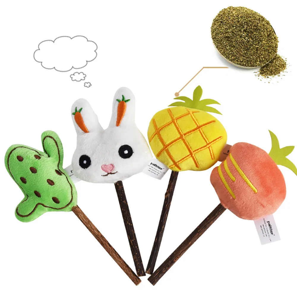 Мульти-лягушки палочки для животных кошачья мята плюшевая игрушка Интерактивная кошек