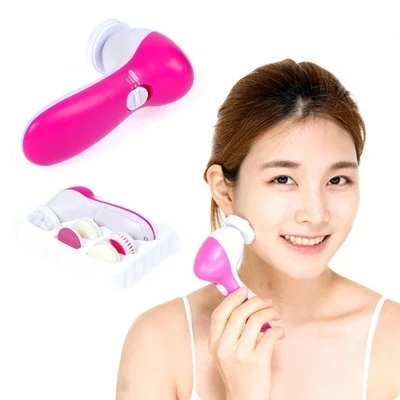 5 in 1 Handheld Facial Beauty Care Anti-Aging Reducing Wrinkle Electric Facial Cleansing Brush Face Massager