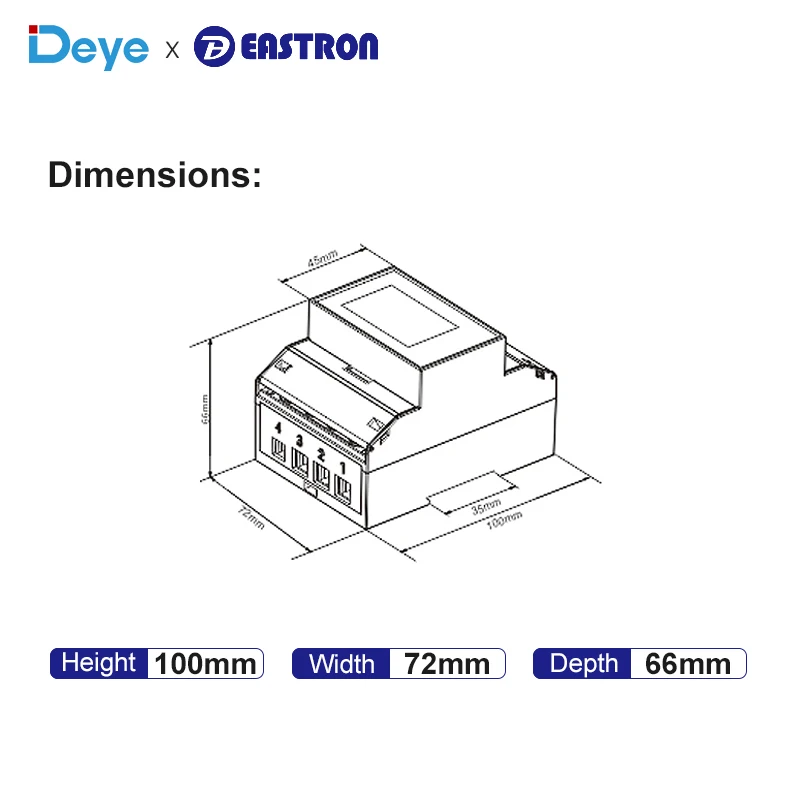 Трехфазный счетчик электроэнергии Deye Eastron SDM630Modbus V2 RS485