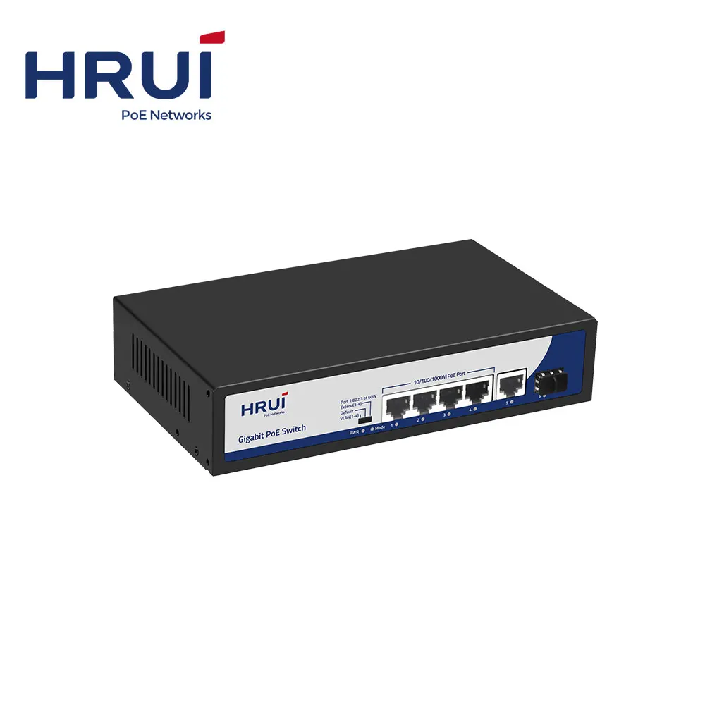 Full Gigabit Fast Network PoE Switch 4 Port for CCTV IP