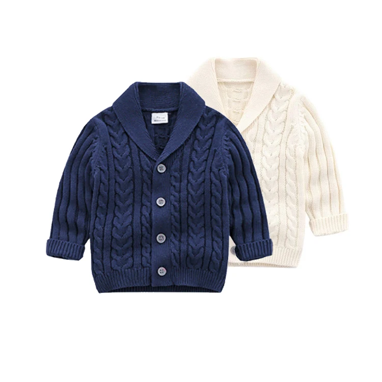 Custom New Boy Fashion Children Cardigan Coat Casual Baby Kids Long Sleeve Sweater