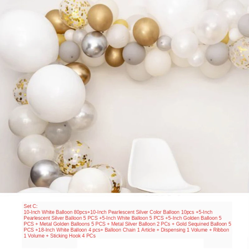 First 1st Birthday Blue Set Macaron Balloon Chain Baby Shower Decoration Boy Girl Pink Balloon Ach Kit Balloon Garland