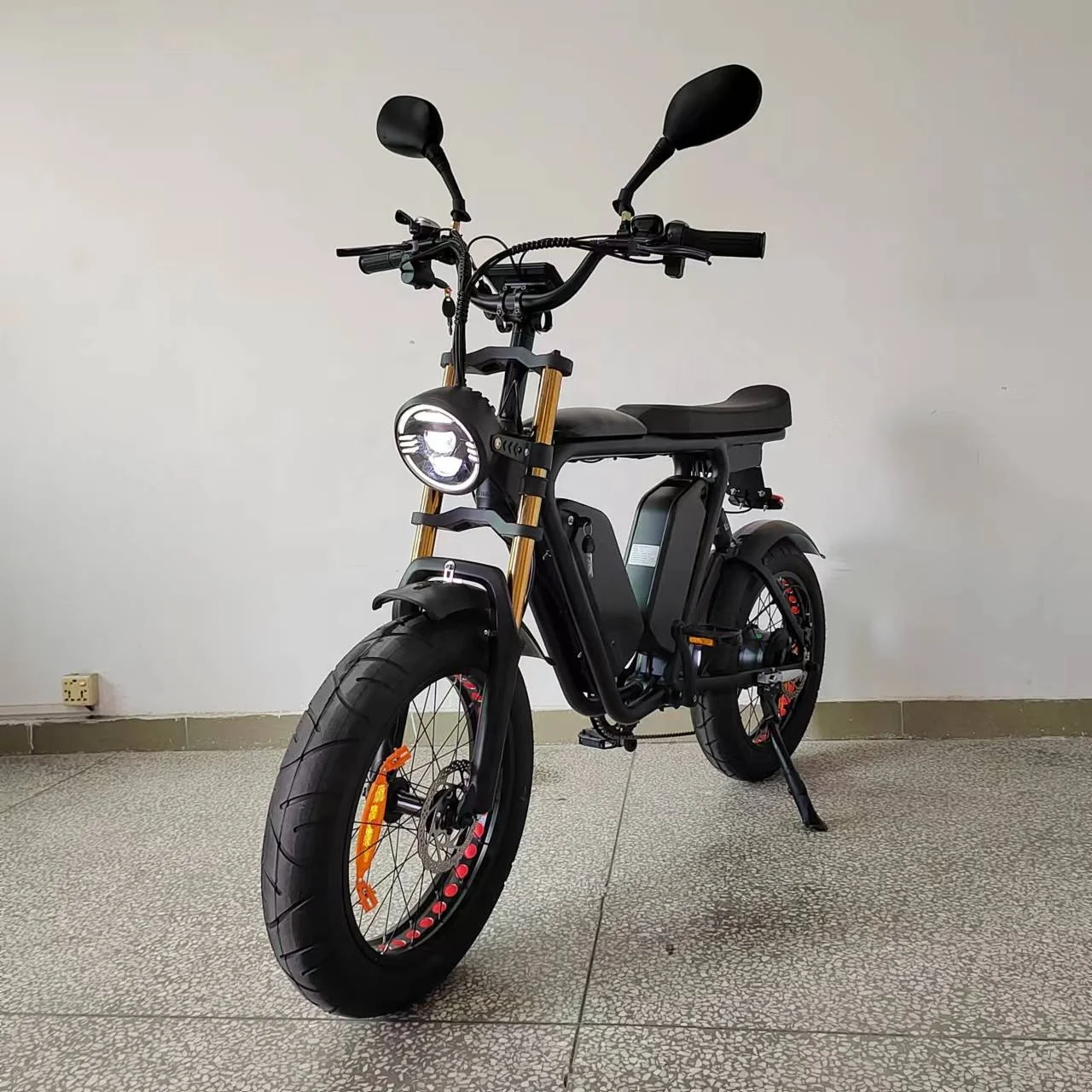 High Speed Tire 55kmh Aluminum Frame 1000W Motor 48V 44ah Dual Battery Full Suspension Hydraulic Brake Electric Fat Tire Bike