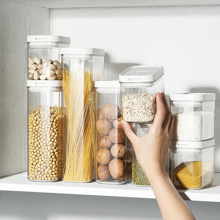 Food Storage Container Plastic kitchen storage box Refrigerator Noodle Multigrain Storage Plastic Container