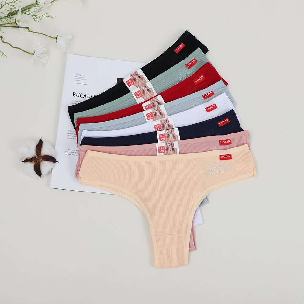 Yiwu UOKIN Manufacturer sexy panties for ladies low waist panties women cotton brazilian briefs tangas