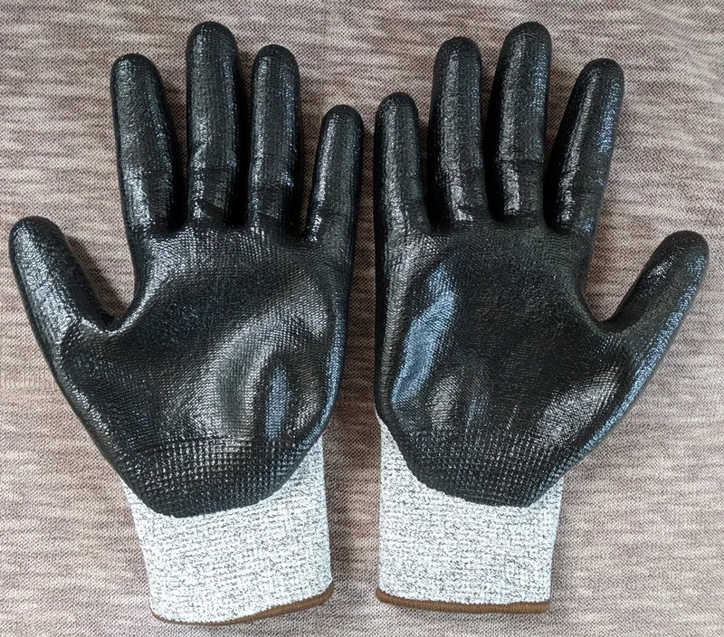 Nitrile Smooth Coated Cut Resistant Glass Handling Safety Gloves