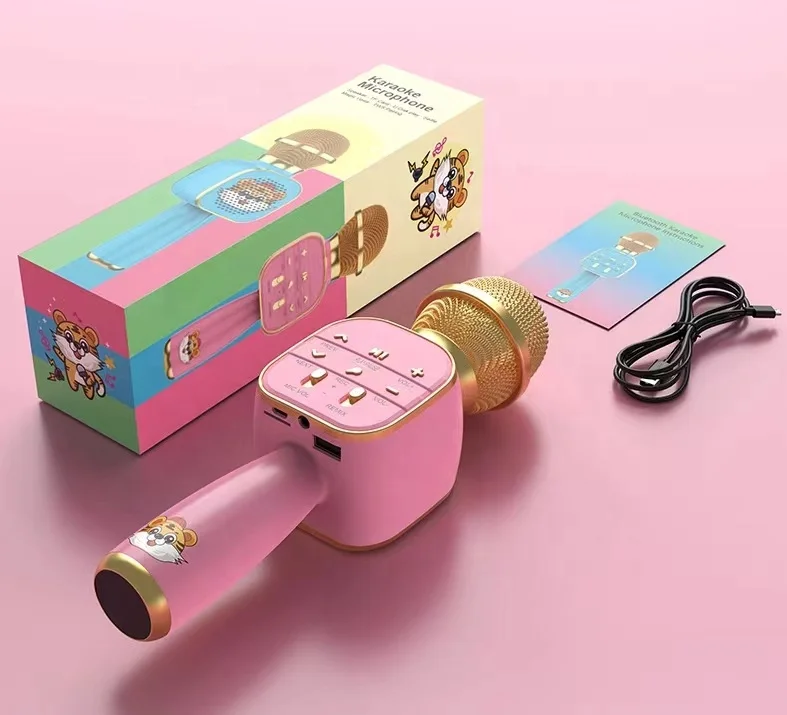 Новинка, оптовая продажа, профессиональный студийный беспроводной USB-динамик GDS006 для детей, микрофон для караоке для вечеринки, пения на открытом воздухе