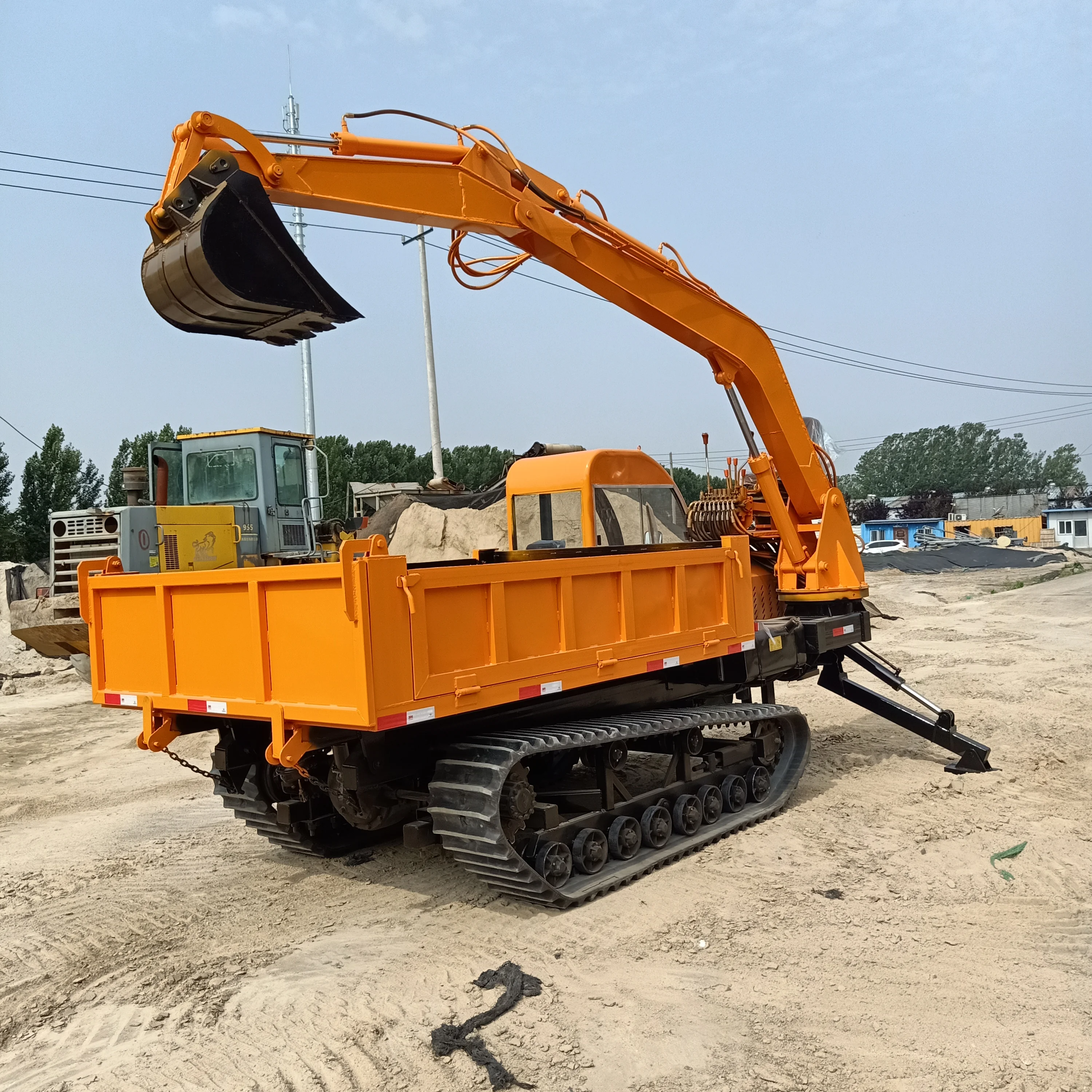 Four unlike digging with the car Small car dig Truck digging for agricultural use