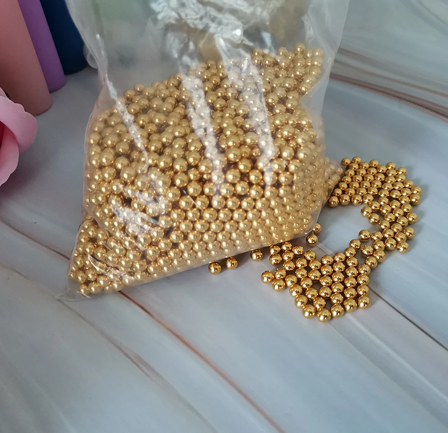 4mm gold plated steel balls shiny golden color round steel balls