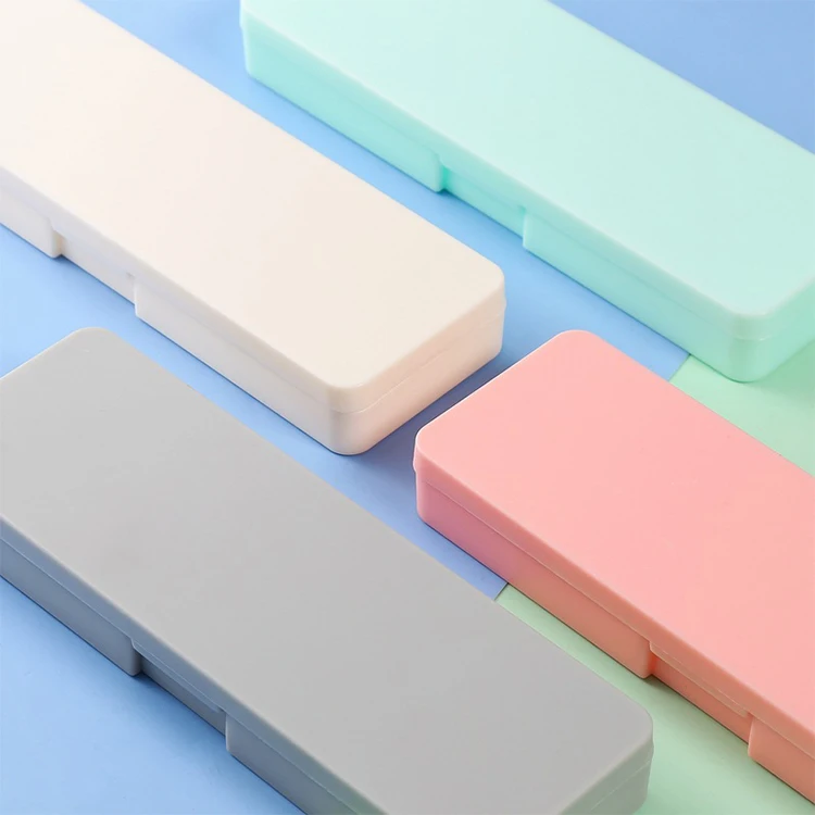 Promotional Stationery School Pencil Case Custom Frosted Transparent Clear Pp Plastic Pencil Box Case