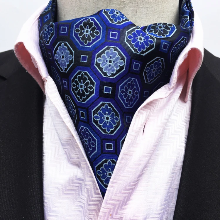Classic Dot Cravate Homme Casual Paisley Folard Mens Ascot Polyester Jacquard Woven Ties For Men Italian