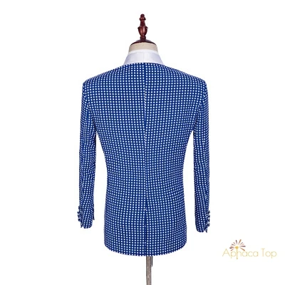 
APHACATOP 2020 New Arrival Dot Suit Sets Custom Men Wool Suits 