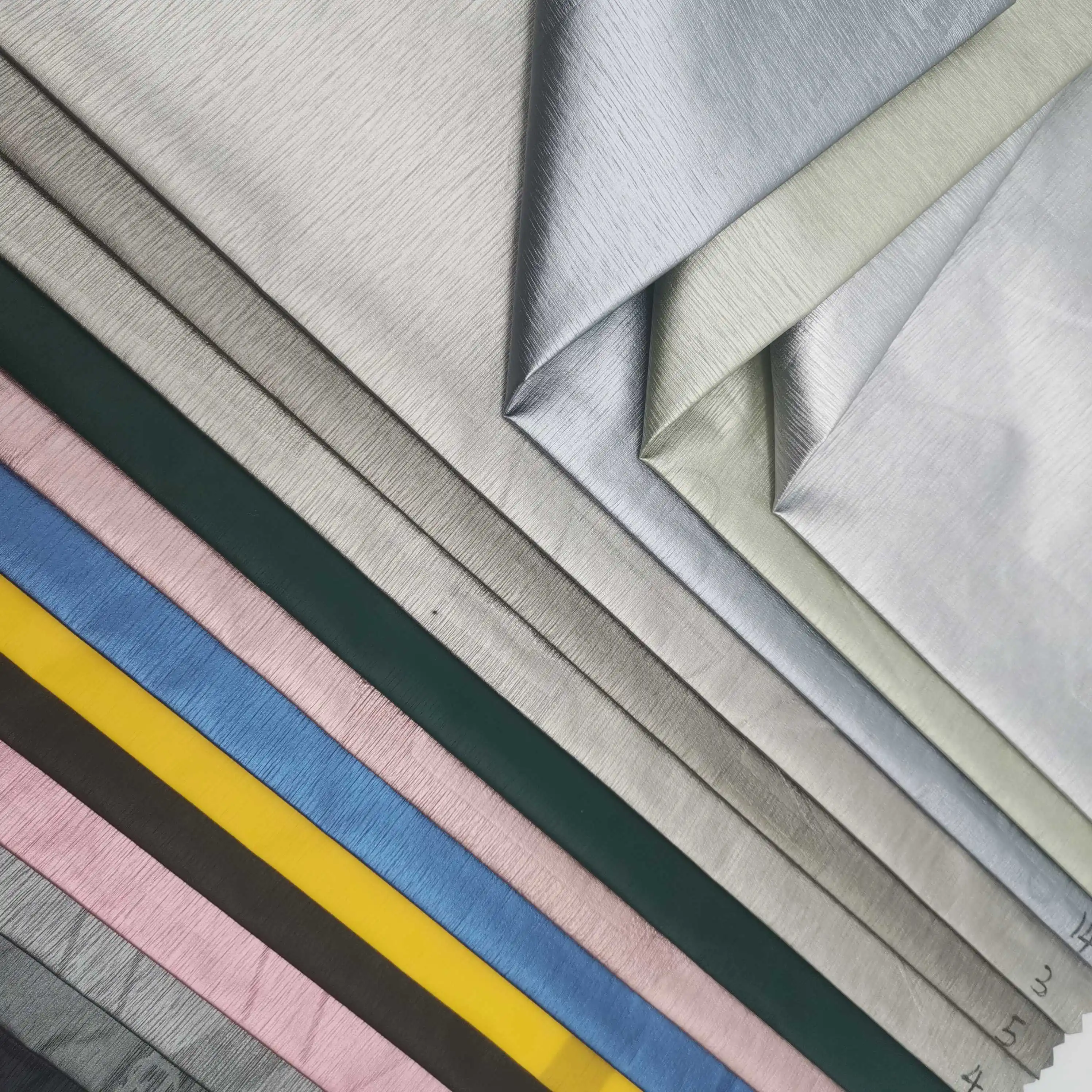 New fashion OEM customize tpu laminated fabric release paper printing fabric jacket foil stamping fabric bronzed