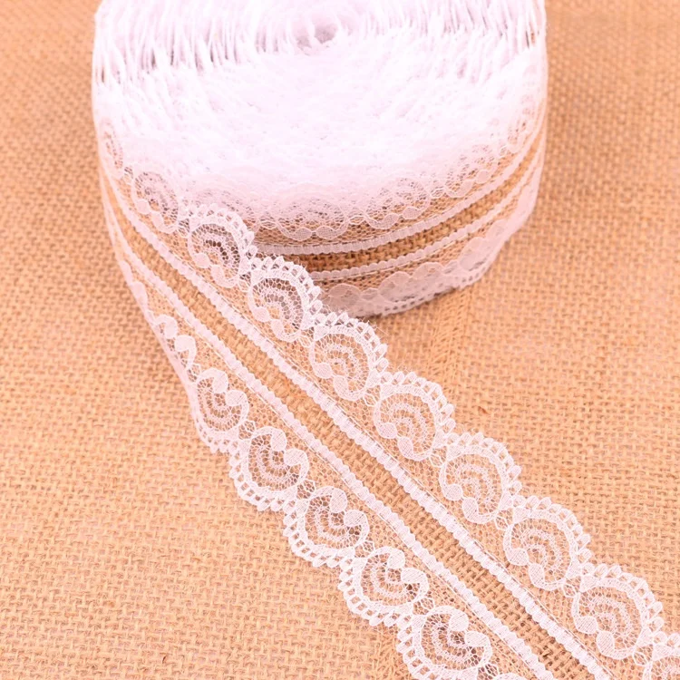 2.5cm Natural Linen Roll Burlap Ribbon Lace Band Wedding Party Home Decoration