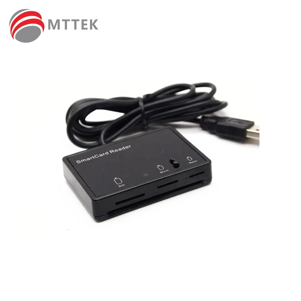 MCR3516  PC/SC CCID Smart Card Reader Support ISO7816 ID-1 SIM CARD Micro SIM Nano SIM IDENTIV SCM cloud 4 in 1