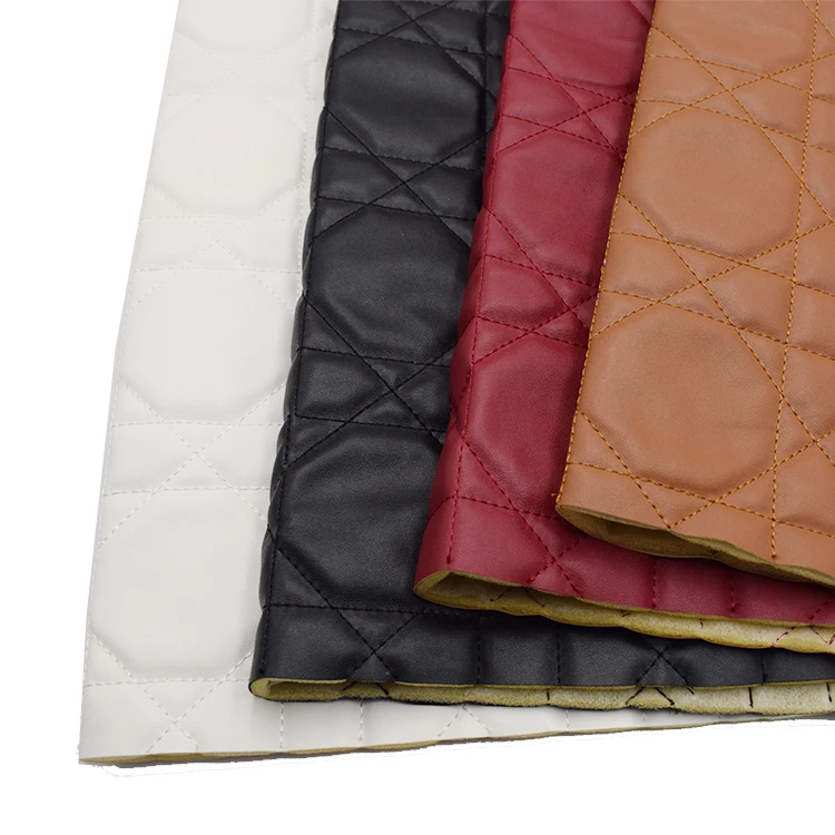 quilt fabrics embroidery leather for sofa car seat