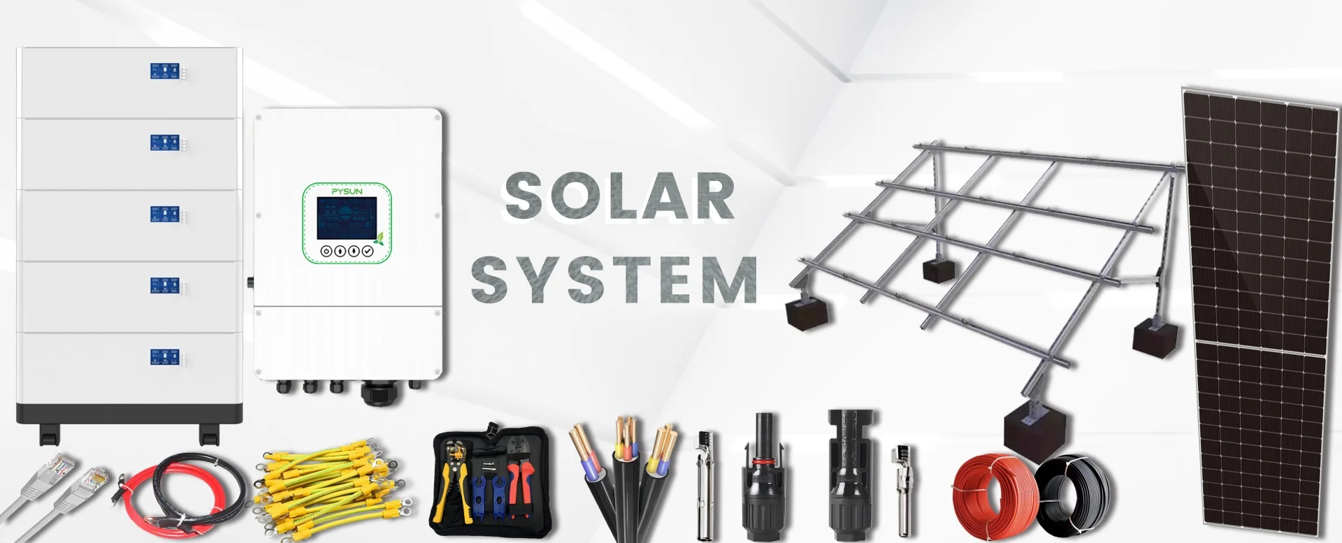 PYSUN New 10kw Hybrid Solar Power System Complete Three Phase Hybrid Grid System Set 10kva 12kw Inverter For Energy Storage