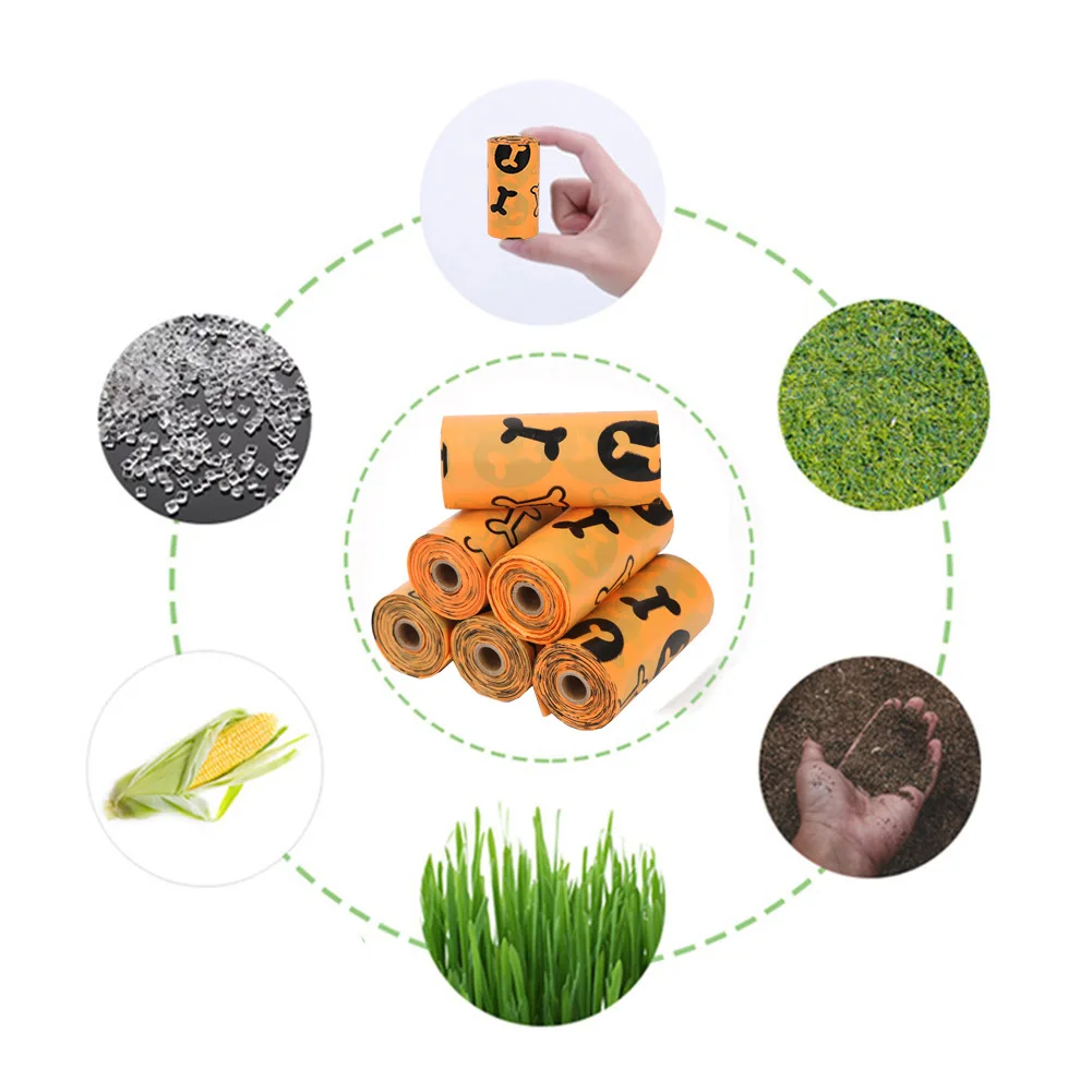 Rarewe Pet Waste Disposal 100% Biodegradable Dog Poop Bag EPI Material Eco-Friendly Dog Waste Bag Custom Logo Dog Poop Bag