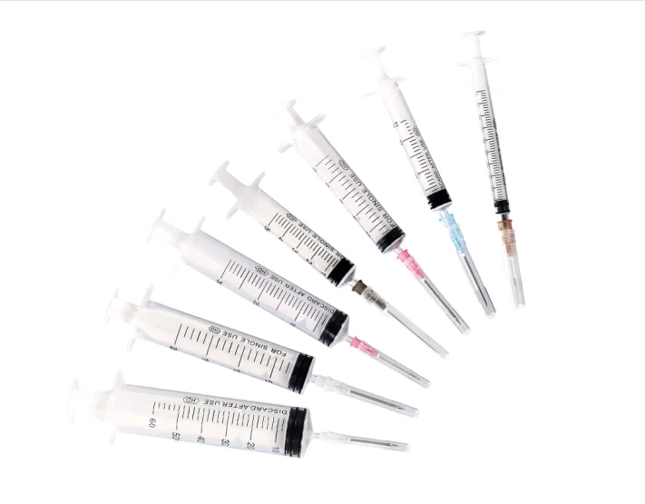 Wholesale injection syringe 1ml 2ml 5ml 10ml 20ml 30ml 50ml disposable medical syringe