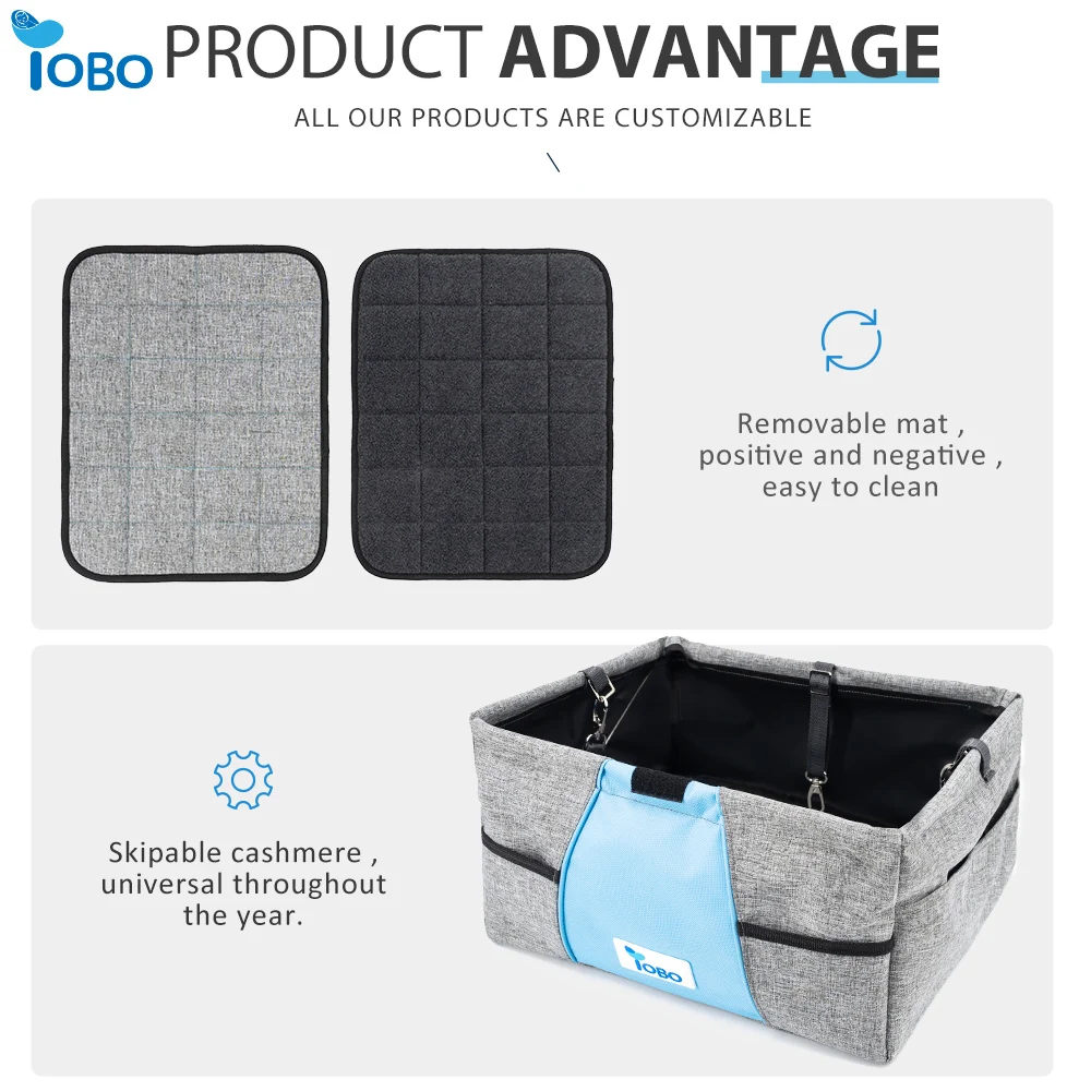 Pet Products Portable Console Booster Dog Car Seat Carrier Small Dogs Cats Luxury Car Seat for Center Car Armrest