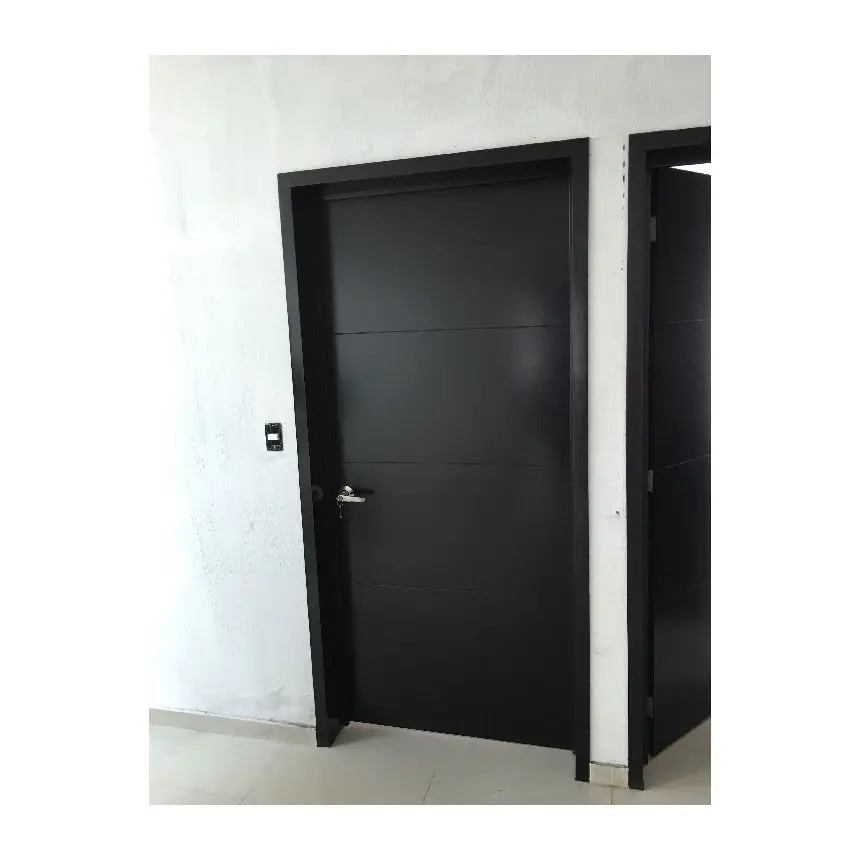 ACE simple design melamine wood door for interior with door handle and lock