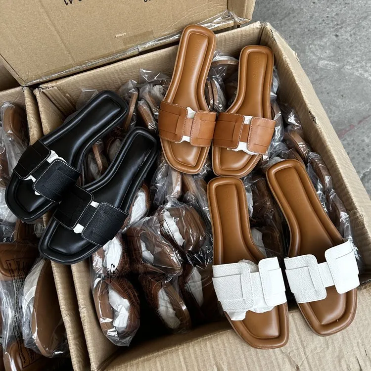 Surprise Price Autumn Ladies Slippers Brown Woman Sliper Brown Ladys Slipper woman slipper flat luxury designer shoes women