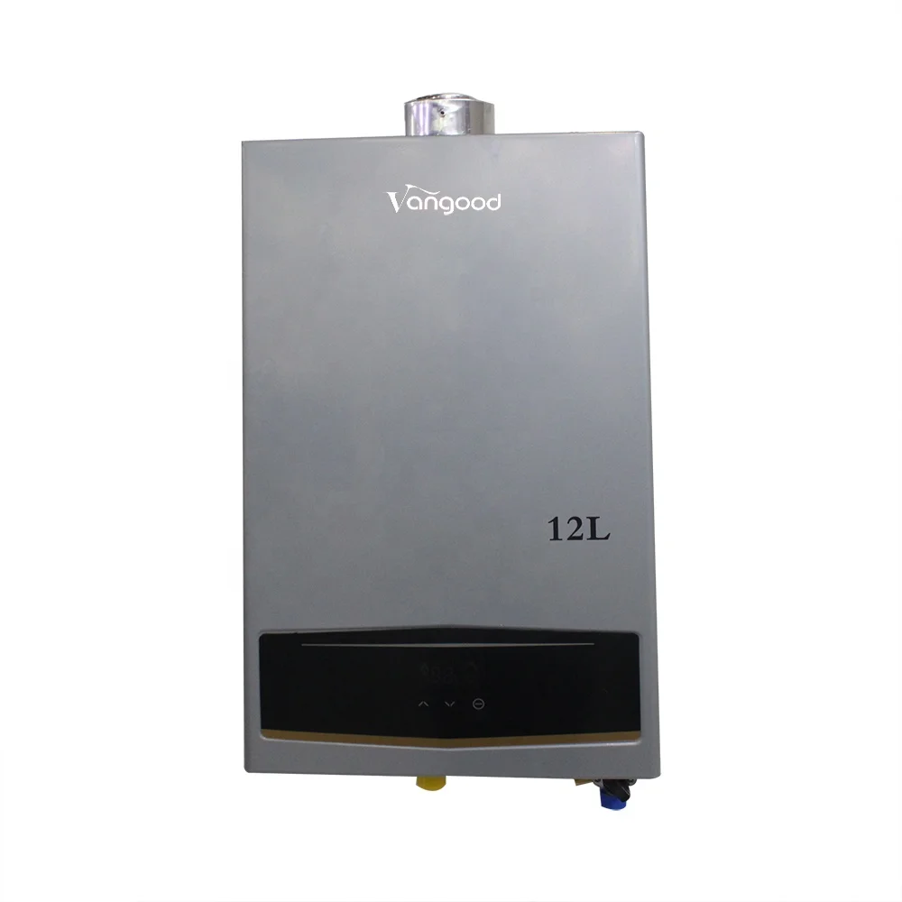 12L Big Lcd Display Smart Balanced Exhaust Gas Water Heater With Double Pipe