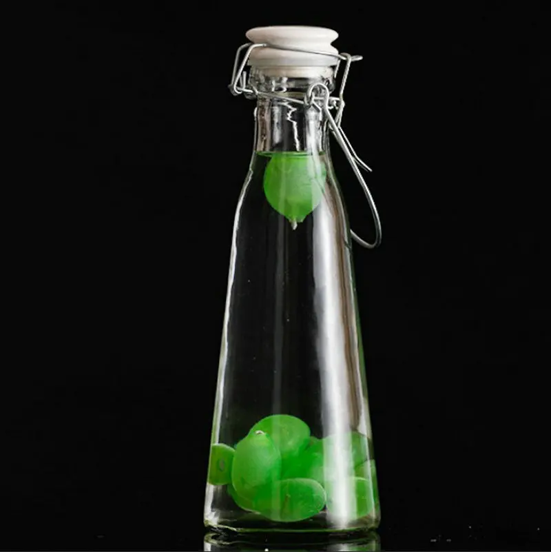 Avertan tea vintage lock 500ml 1 liter 1000ml 2 liter feeding glass bottle packaging for milk