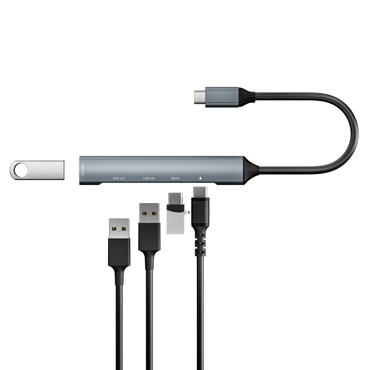 Разветвитель USB Type-C 5 в 1 многофункциональный конвертер 3 0 разветвитель адаптер для ноутбука и телефона с