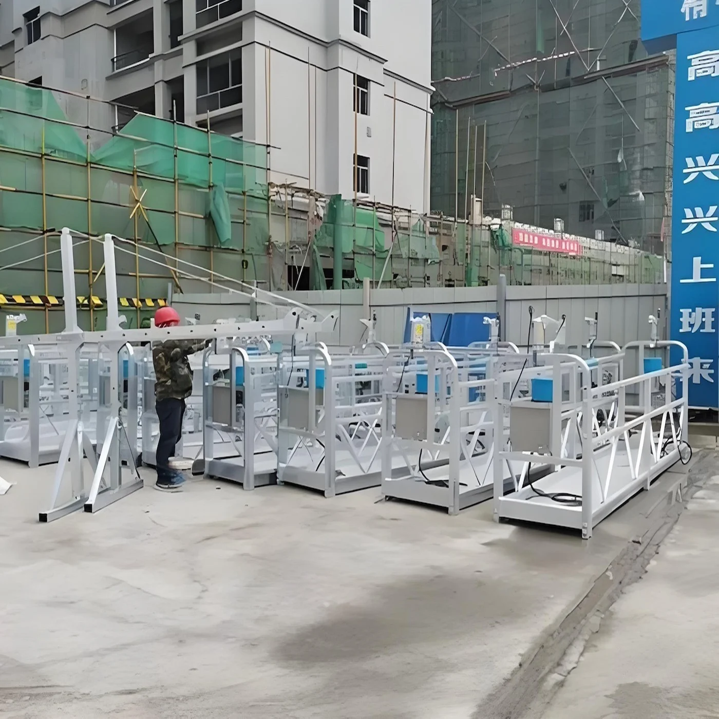 ZL800 Electric Construction Lifter New Aluminum Gondola Lift Cradle Platform Hotels Machinery Repair Shops Used Engine Motor