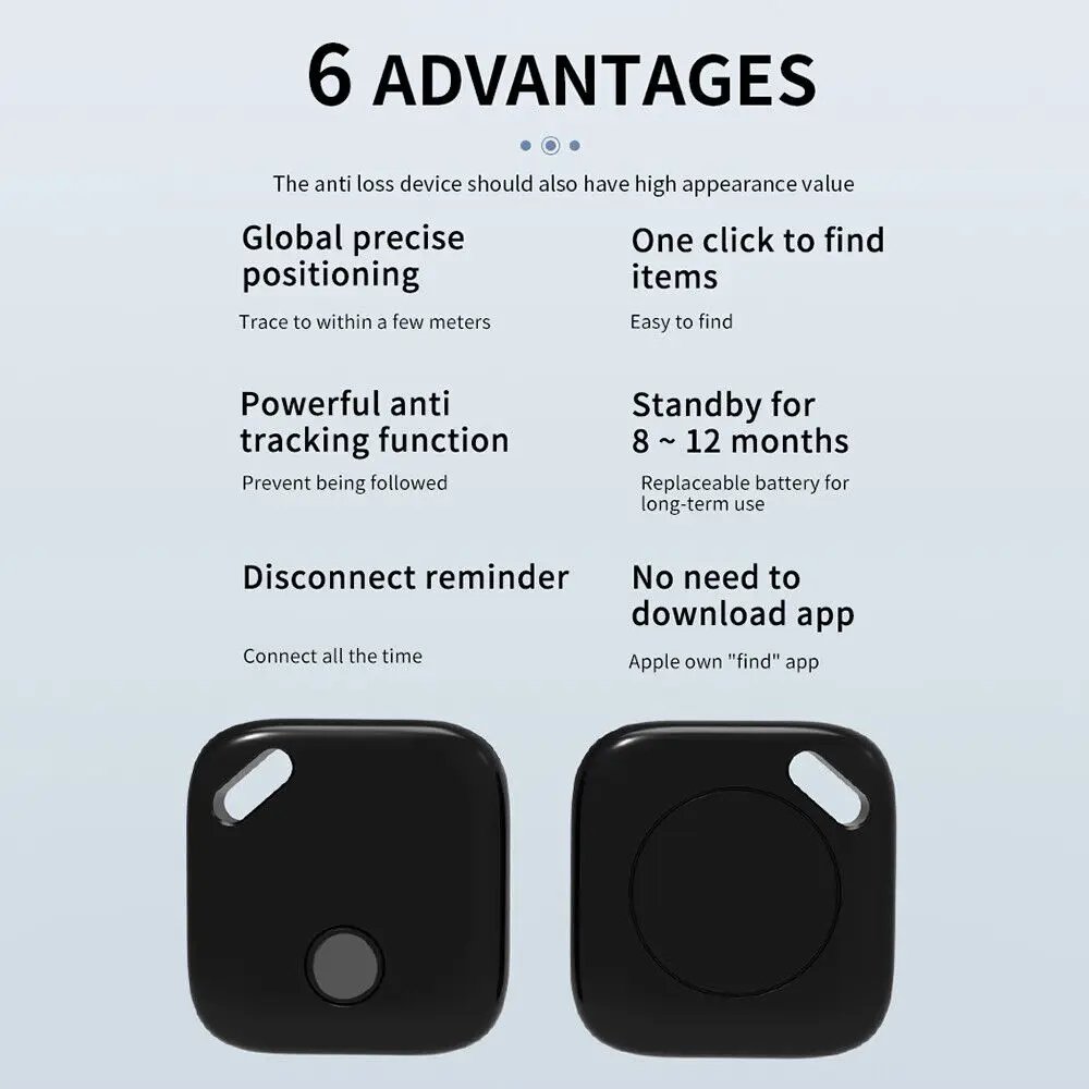 Smart Tag GPS Locator Tracking Device No Need Download App Item Finder for Keys, Wallet, Luggage