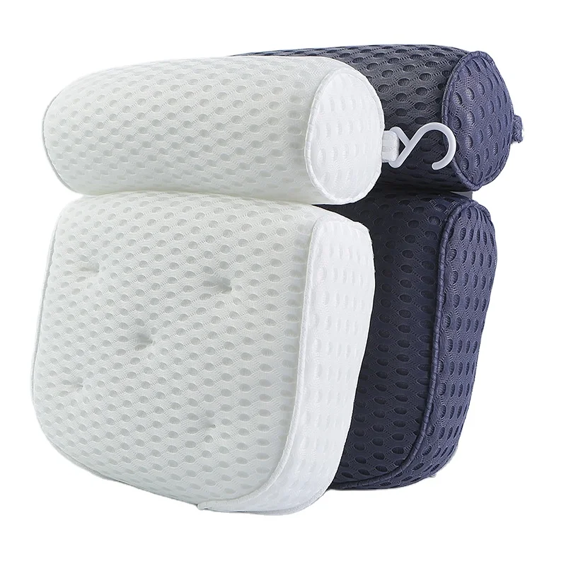 Luxury Comfort 3D Air Mesh Bath Tub Pillow Non-Slip SPA Bath Pillow