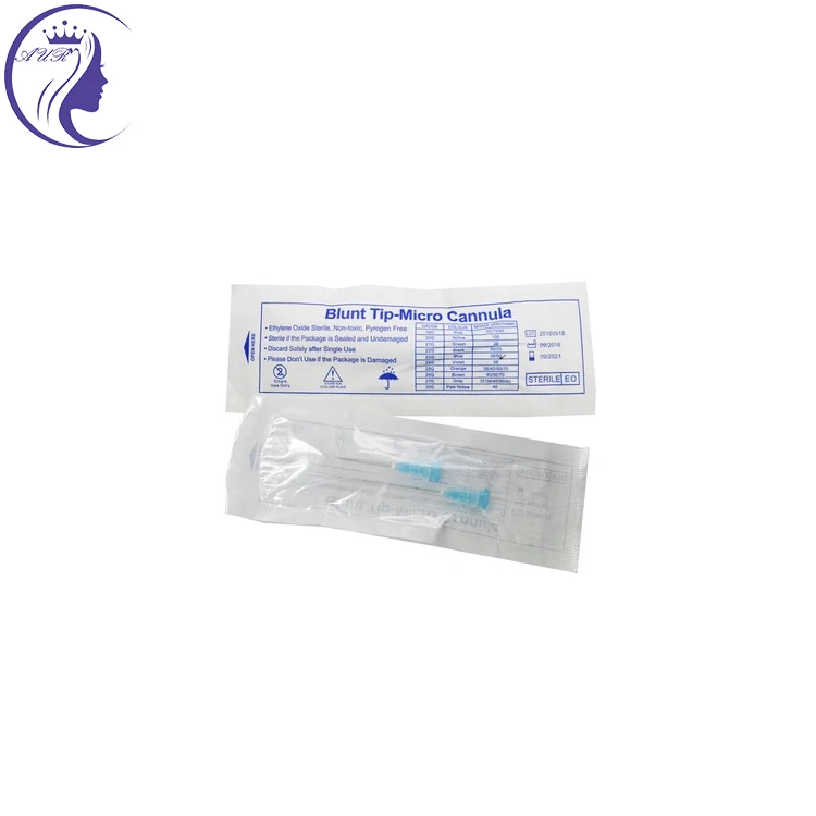 fine micro cannula 30g 25mm for syringe needle cannula face and eye thread with blunt cannula