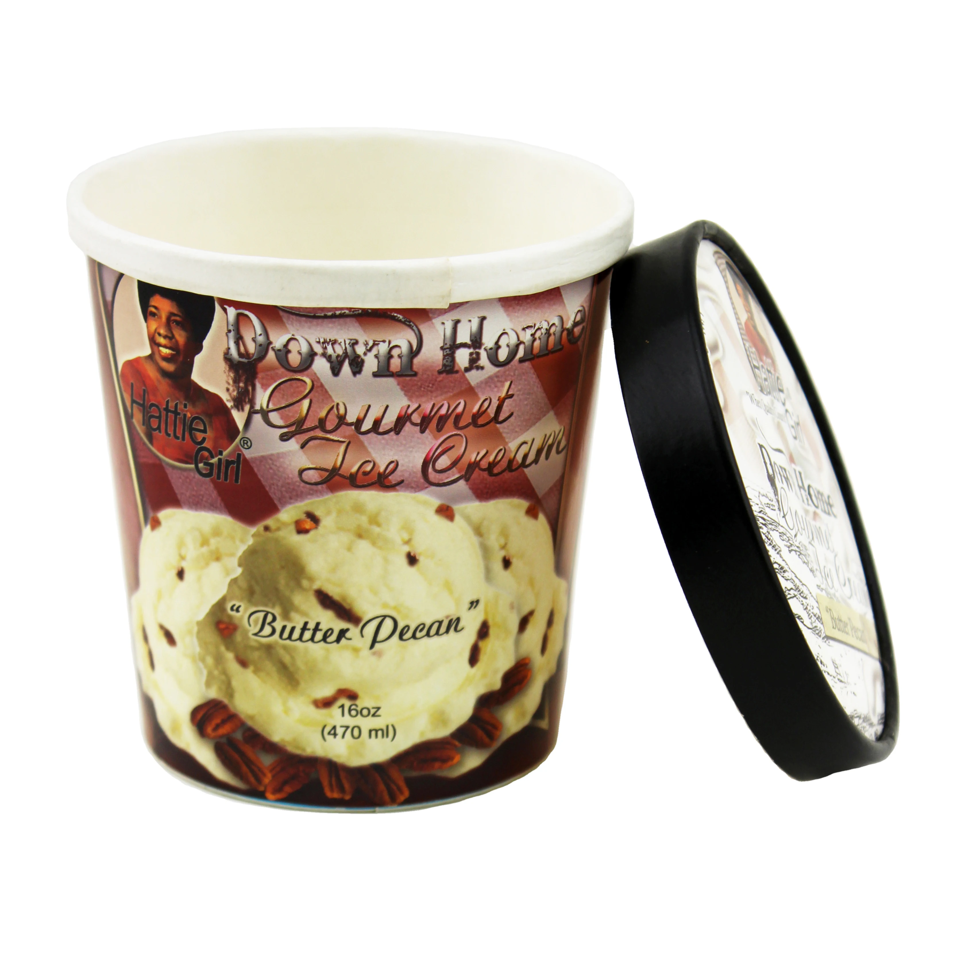 
Wholesale Customized Logo Pattern 750ml Eco Friendly Ice Cream Paper Cup With Lids 