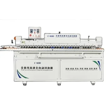 ZICAR high speed straight line mdf abs pvc melamine wood board manual edge banding machine edgebander F-400