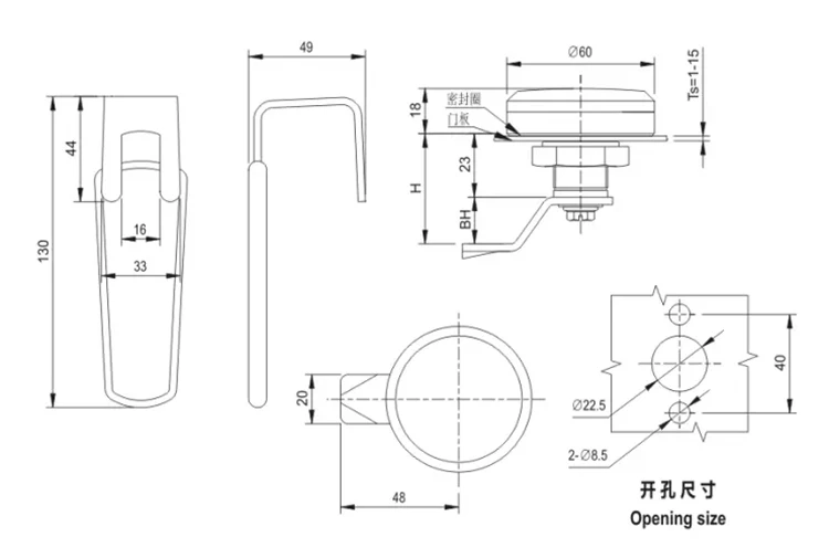 Low Price Durable Zinc Alloy Cylindrical Cabinet Cam Lock
