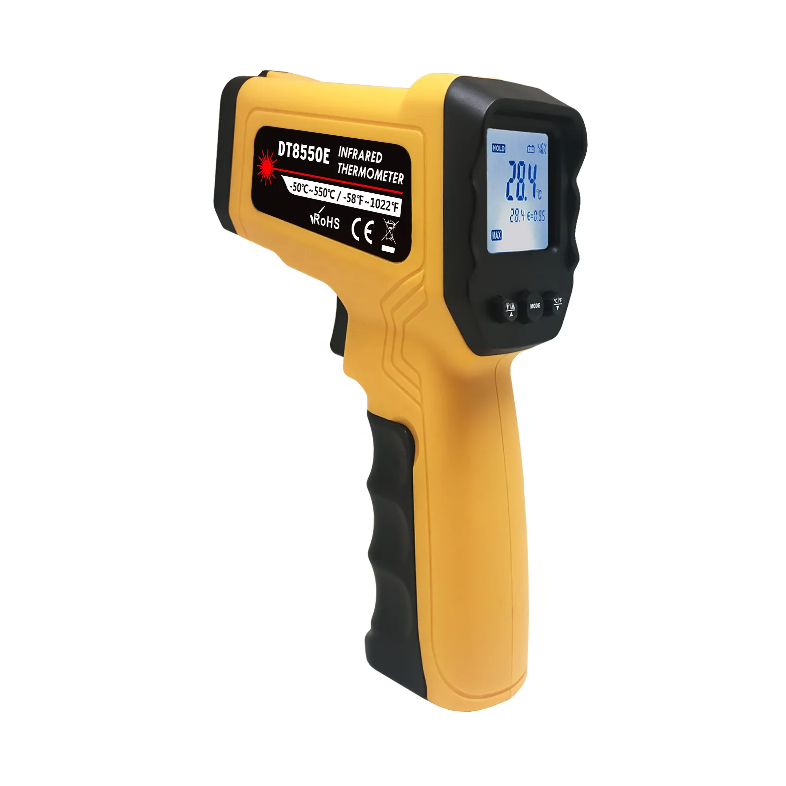 Realwayto High Temperature Measuring Instruments Termometro Infrarojo Digital IR Laser Gun Infrared Thermometer for Industry