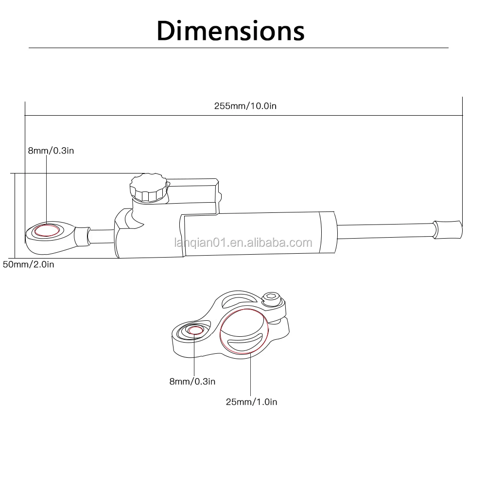 Universal Motorcycle CNC Aluminum Steering Stabilizer Damper Steering Damper for Kawasaki z200 z750 z750r z800 YAMAHA KTM HONDA
