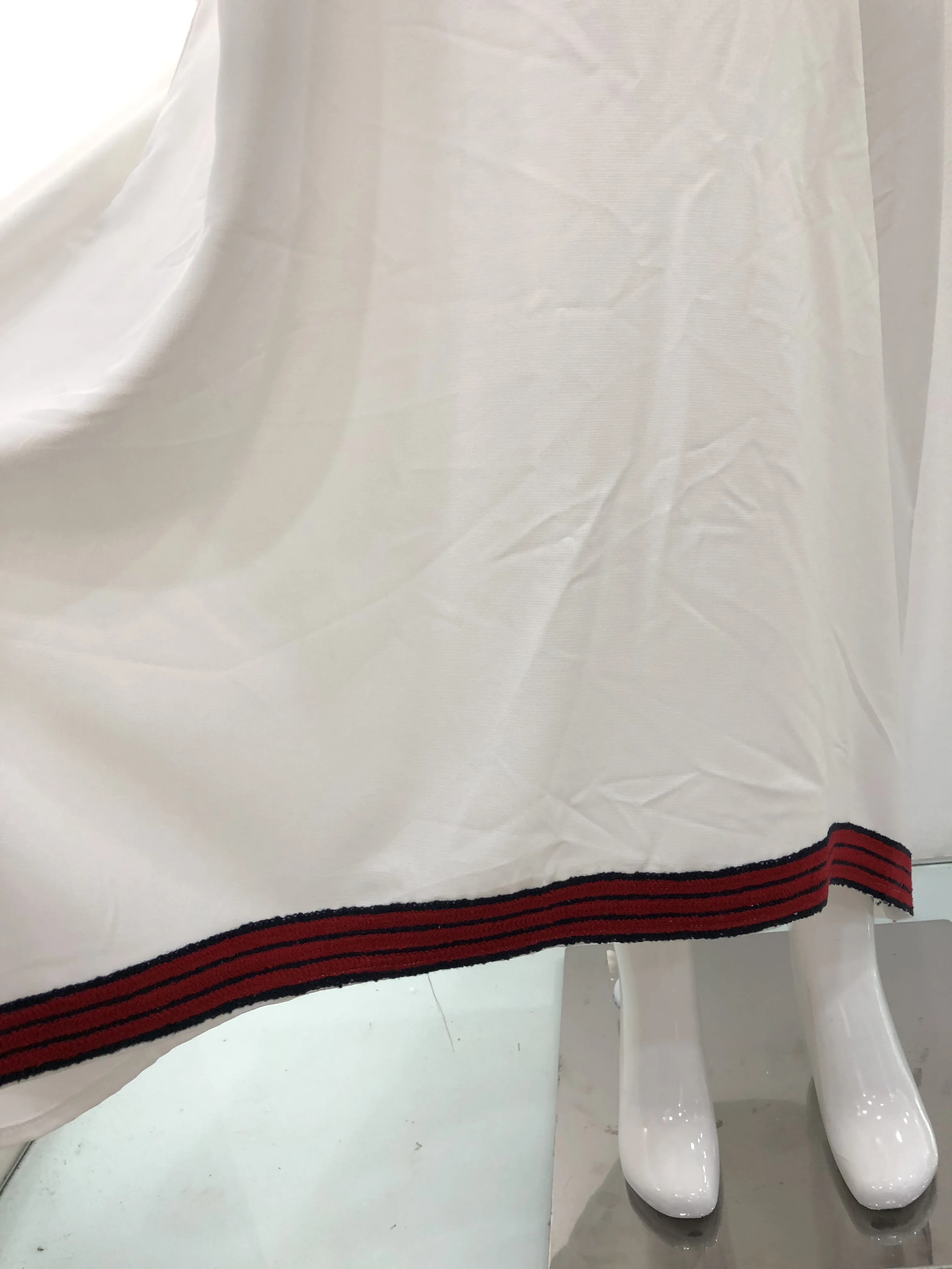 Dubai Muslim Clothing Islamic Women Summer Lady White Night Wear Abaya Dress Nightgown