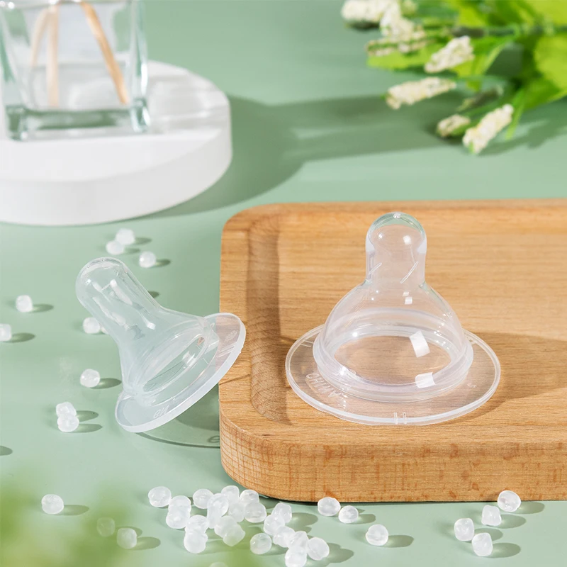 BPA Free Natural Flexible Soft Silicone Soother Replacement Standard Mouth Baby Bottle Nipple Teat Suitable