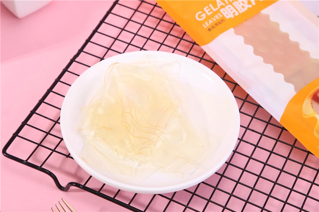
Food use 5g * 10 piece gelatin leaf at 160 180 bloom easy dissolved 