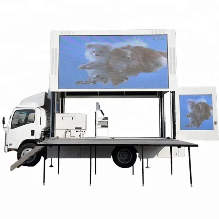 Mobile P6 P8 P10 Hd Truck/van/trailer Mount Advertising Mobile Led Billboard Outdoor Advertising Truck Led Digital Display