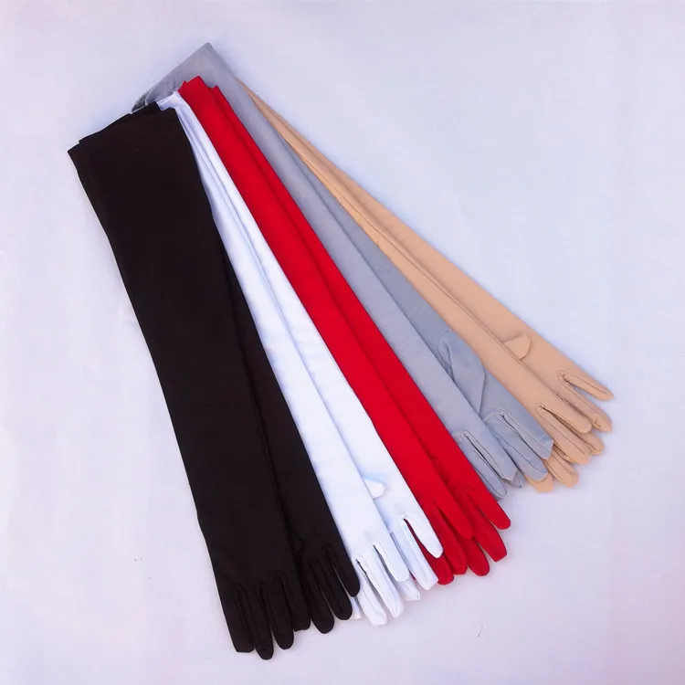 Женские длинные перчатки